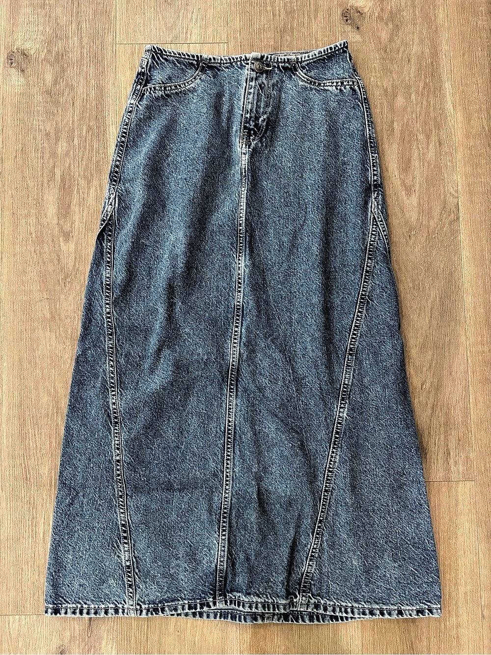 H&M Denim Maxi Skirt in Blue